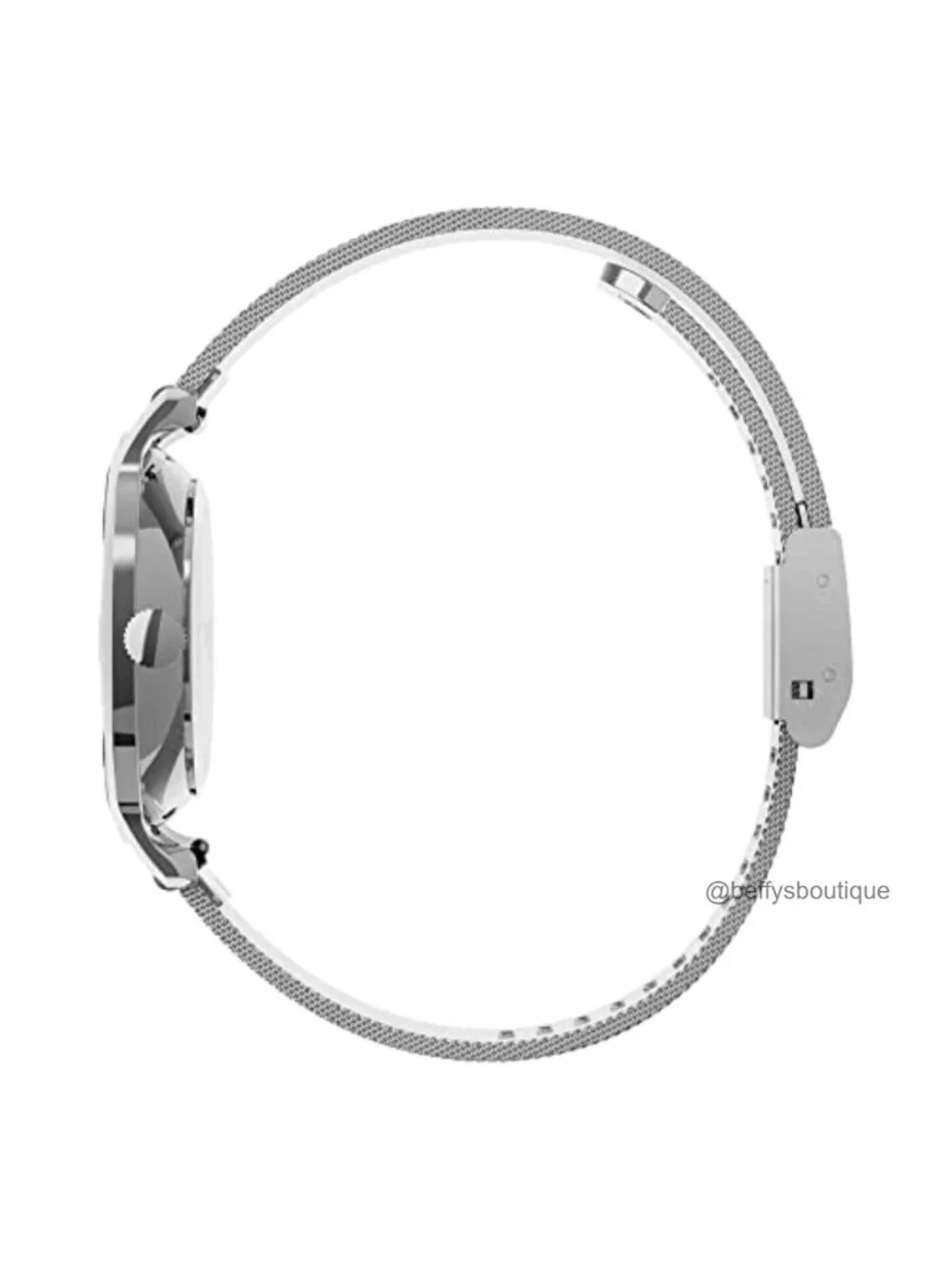 Timex Transcend 34mm Analog Watch, Stainless Steel Mesh Bracelet, Water